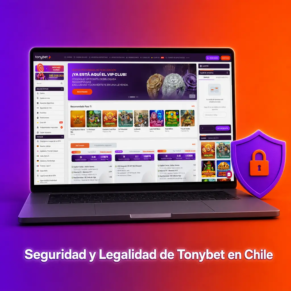 Licencia MGA, cifrado SSL de 128 bits y verificación de edad respaldan la seguridad y legalidad de Tonybet en Chile